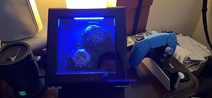 Customer photo of High-End Automatic Watch Winder with Quiet Motor, Blue LED Light, with High-Gloss Piano Lacquer Finish