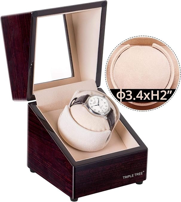 Wood Grain Single Watch Winder – view 3