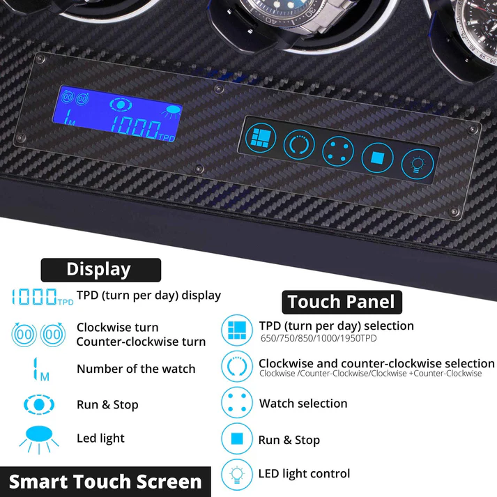 3 Watch Winder with LCD Touchscreen – view 6
