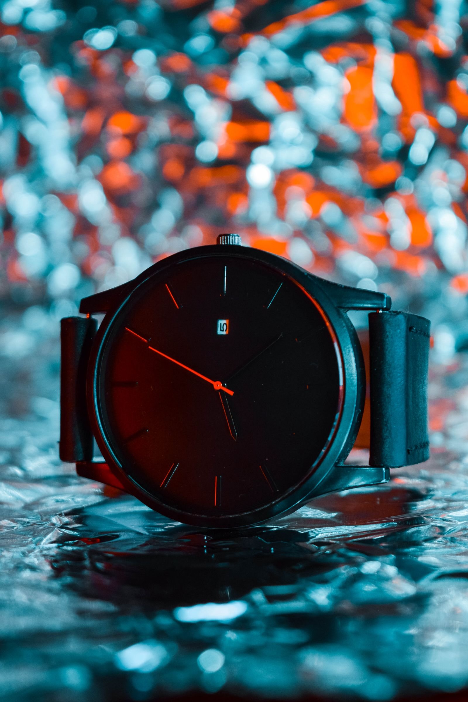 Black-dial luxury wristwatch examined during a Panerai Luminor authentication check