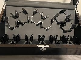 Customer photo of 6-Slot Watch Winder with 6 Storage Spaces, Wood Piano Paint Shell and Pine Bark Pattern