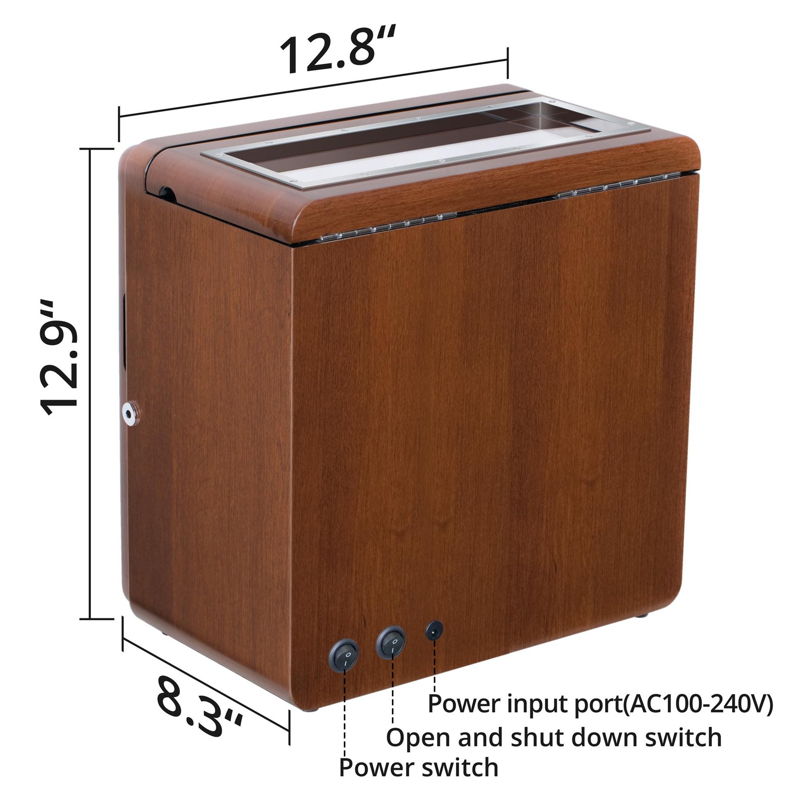 Walnut Watch Winder for 6 Watches – view 5