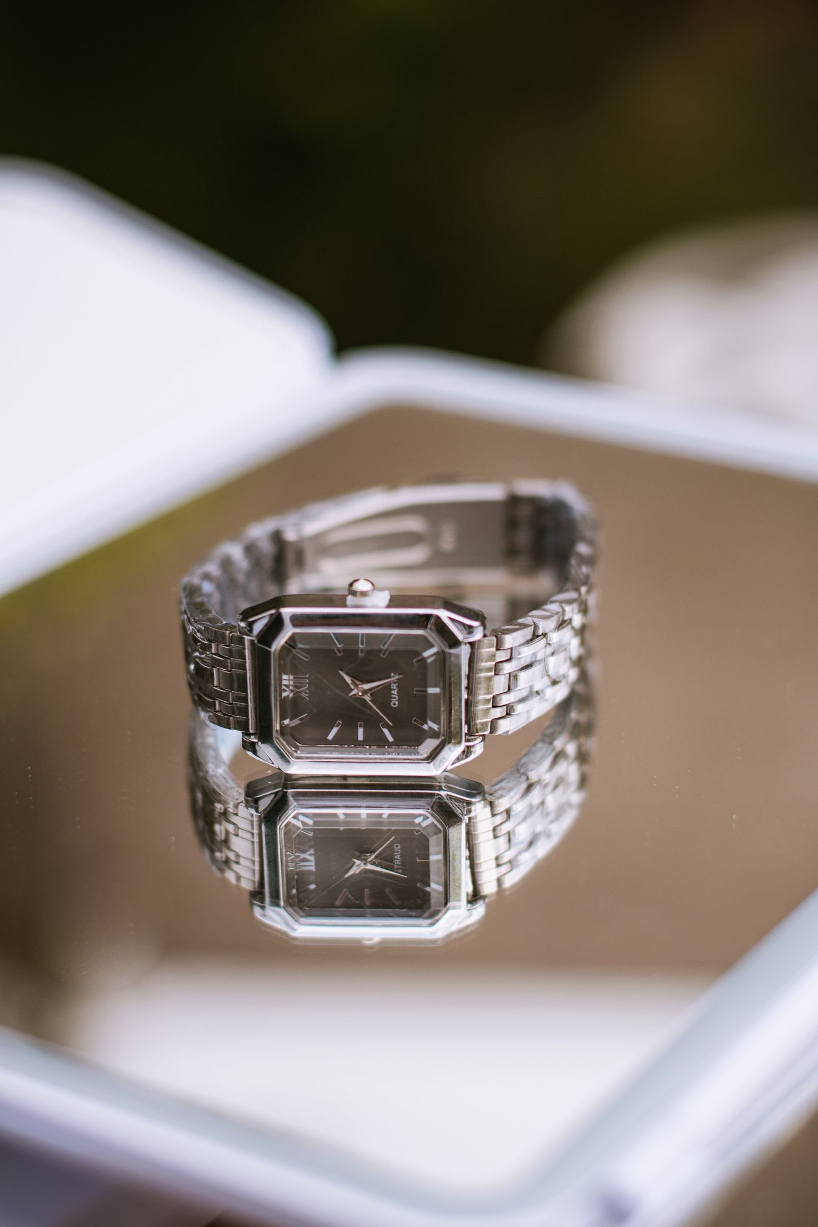 Elegant automatic wristwatch representing Rolex Caliber 2236 winder settings