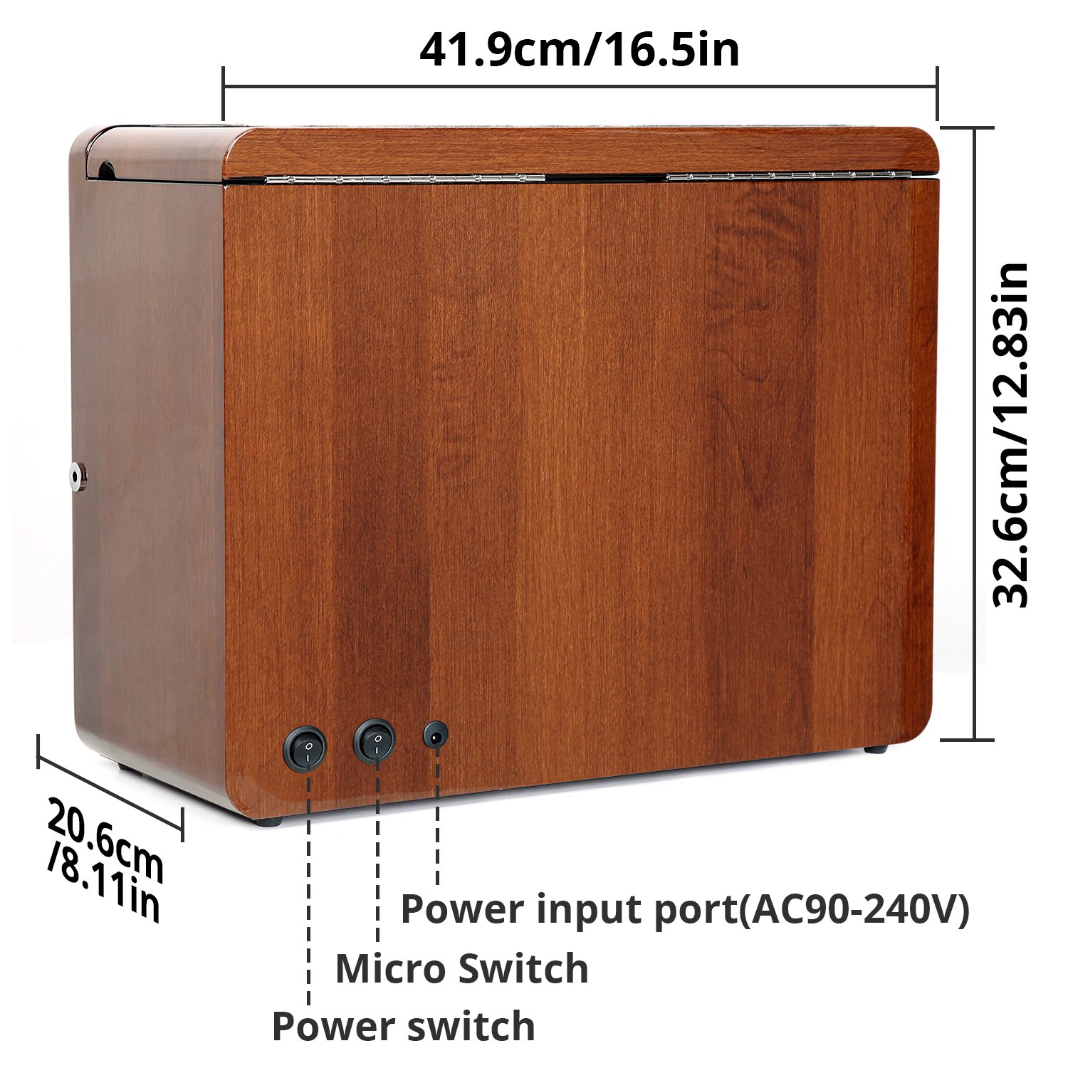 Walnut Watch Winder for 8 Watches + 6 Slots – view 8