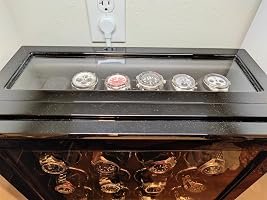 Customer photo of 12 Watch Winder for Automatic Watches with 6 Storage Spaces, Watch Winder Box in Wooden Shell, Ultra-S