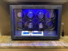 Customer photo of 8-Slot Watch Winder for Automatic Watches, High-Gloss Piano Lacquer
