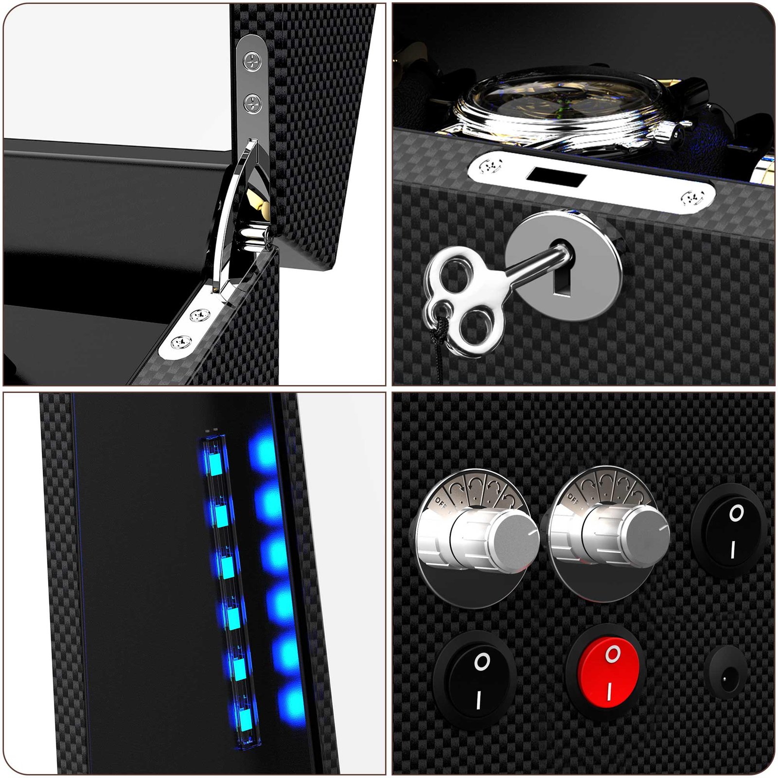 Carbon Fiber 6+6 Watch Winder – view 3