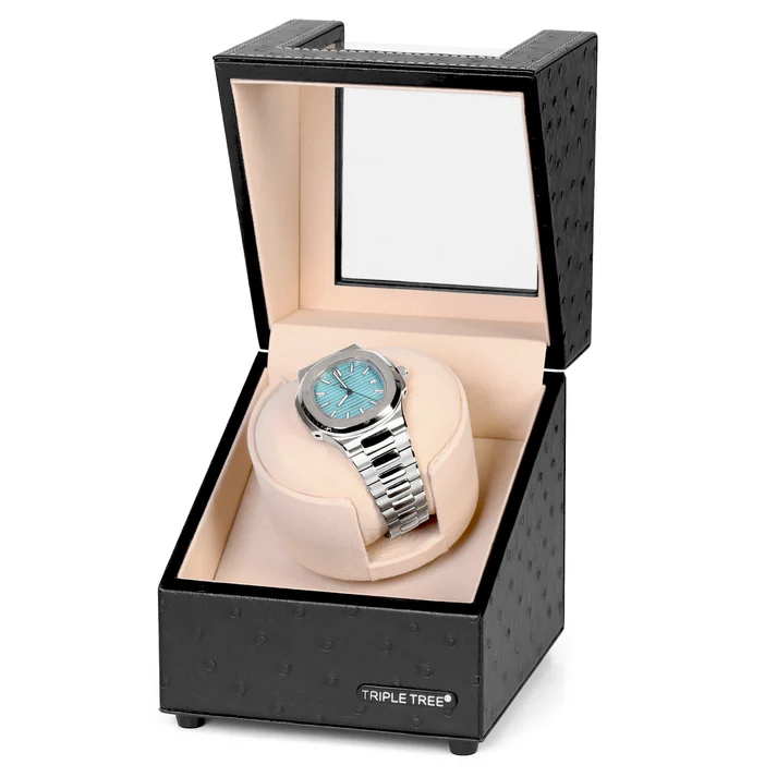 Single Watch Winder, Piano Black – view 2