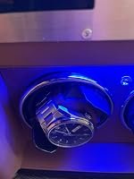 Customer photo of Automatic Watch Winder with Quiet Motor, Built-in Light, Adjustable Watch Pillows – Walnut Finish