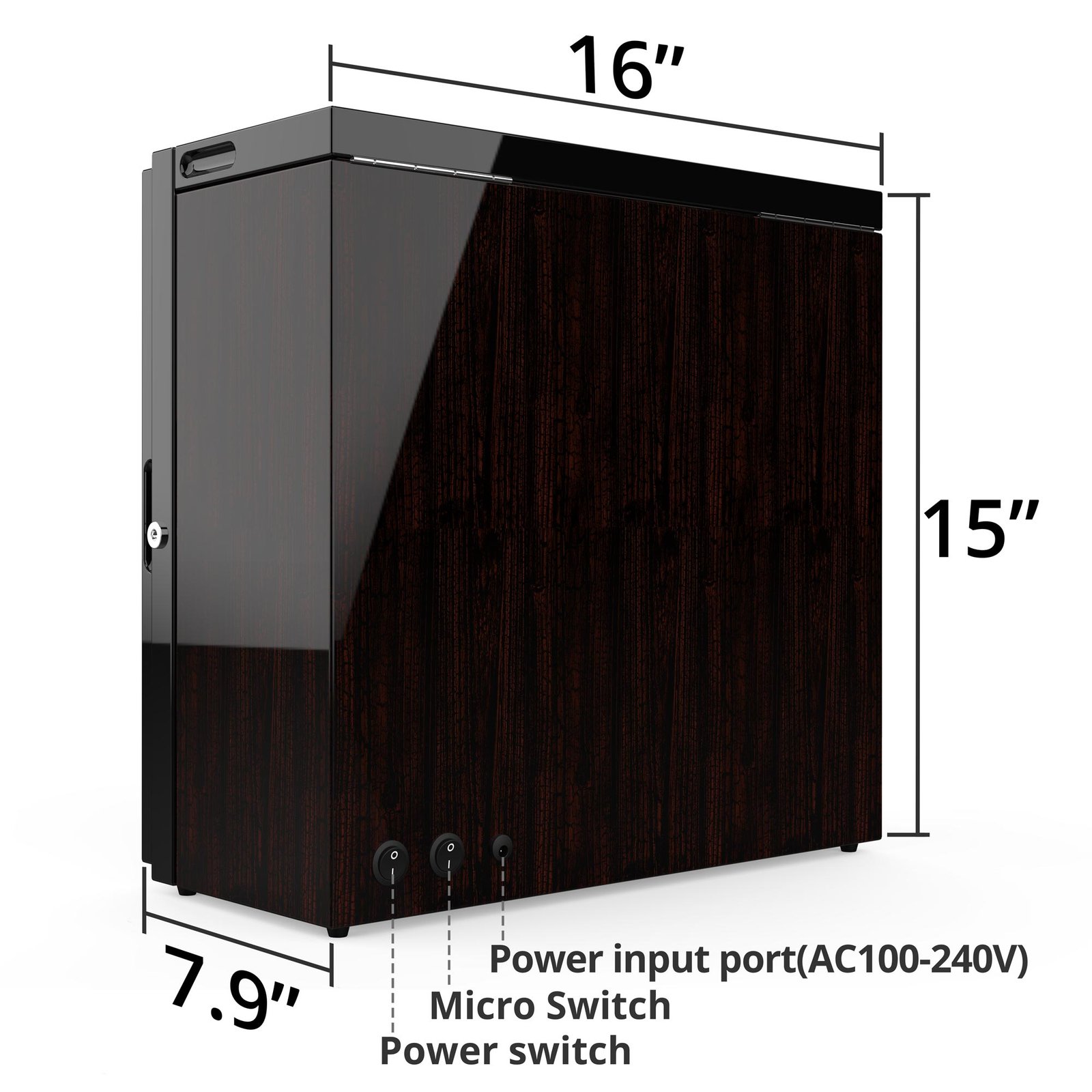JINS&VICO 12 Watch Winder for Automatic Watches with 6 Storage Spaces,Watch Winder Box in Wooden Shell, Ultra-Silence Motor - Image 7