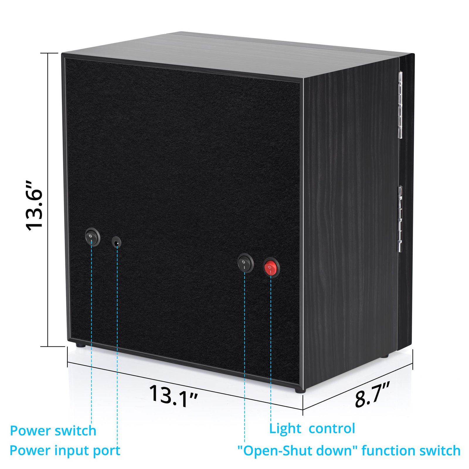 TRIPLE TREE Automatic Watch Winder 4, Blue Illumination and Super Quiet Japanese Motors, Blackwood - Image 6