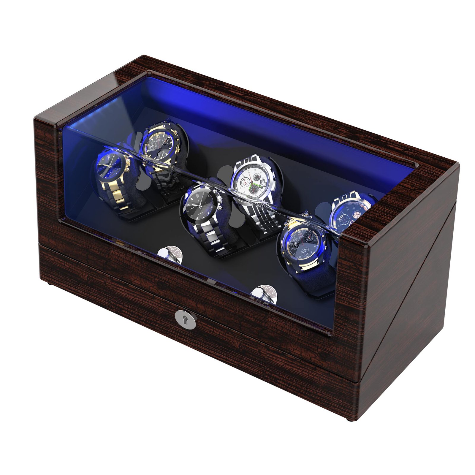 TRIPLE TREE Watch Winder with 6 Winder Space, Wooden Shell, Powered by Japanese Motor - Image 3