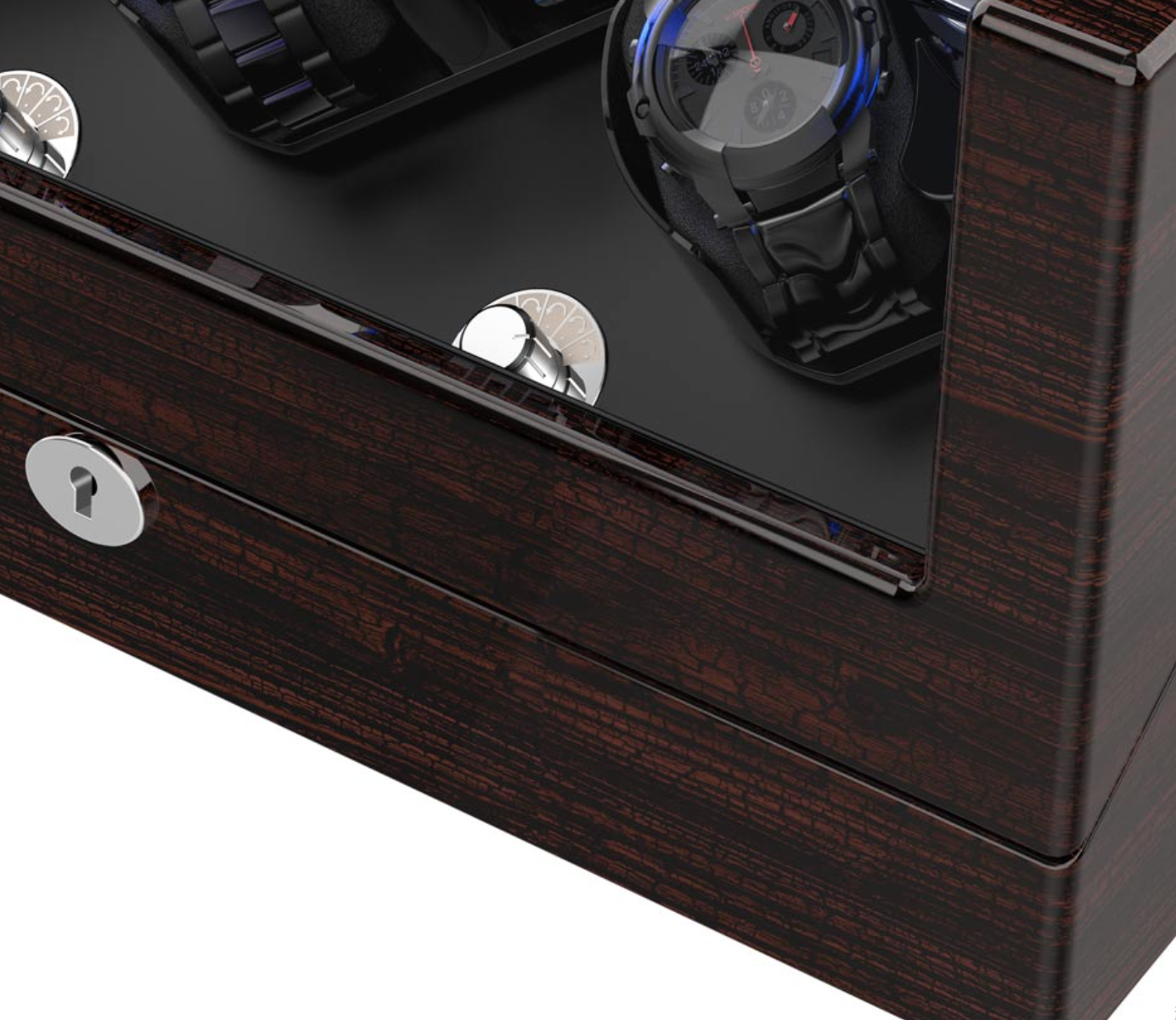TRIPLE TREE Watch Winder with 6 Winder Space, Wooden Shell, Powered by Japanese Motor - Image 5