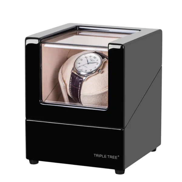 Single Watch Winder with Plush Watch Pillow, Multiple Running Mode