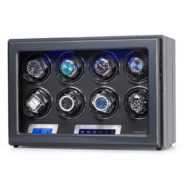 8-Slot Watch Winder for Automatic Watches, High-Gloss Piano Lacquer
