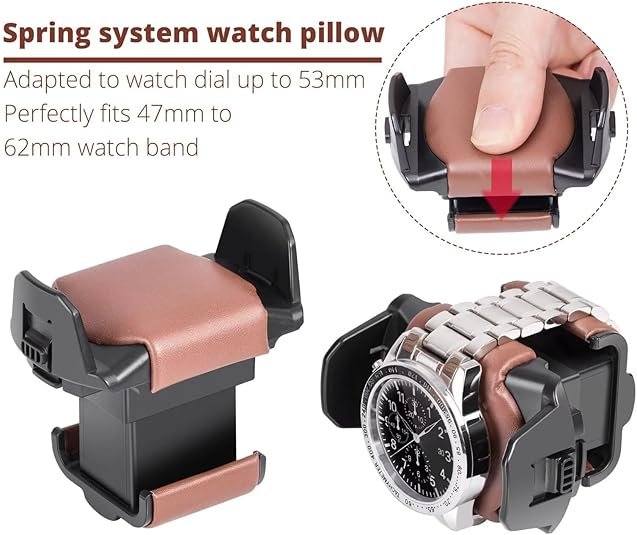 Vertical Automatic Watch Winder Box with Key and Fingerprint Unlock, Glossy Exterior, Built-in Drawer and Illumination, Flexible Watch Pillows, Suitable for Men and Women - Image 4
