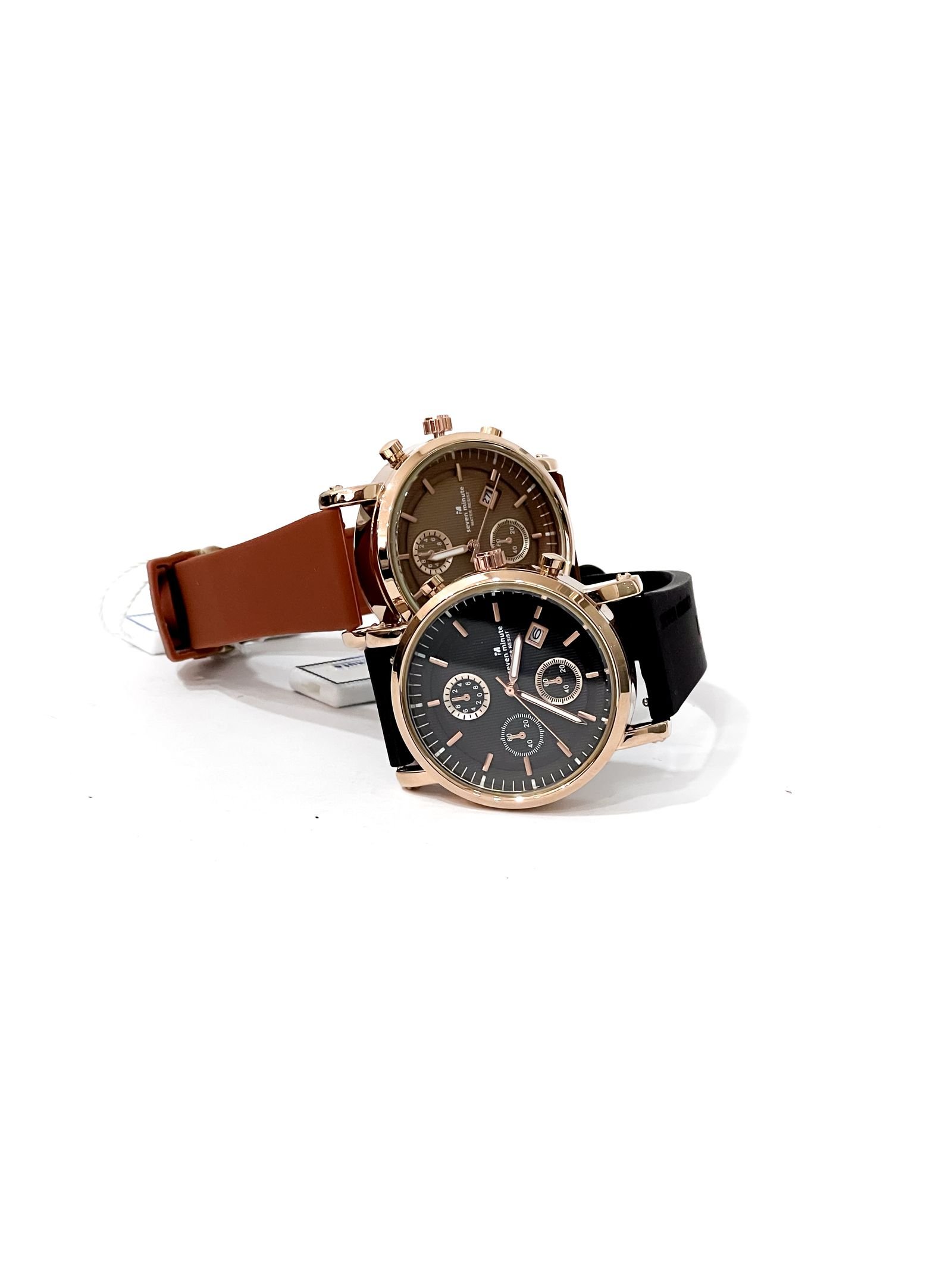 Pair of luxury dress watches illustrating an IWC Portugieser authentication comparison